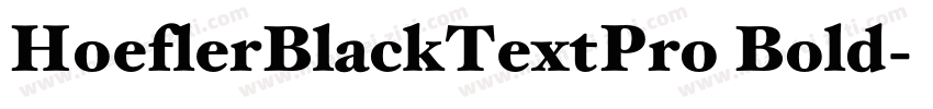 HoeflerBlackTextPro Bold字体转换